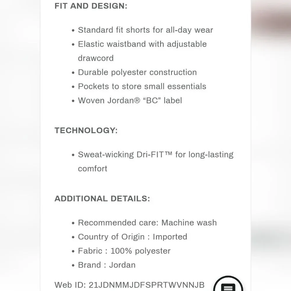 Jordan Sport‎ Dri-Fit Shorts